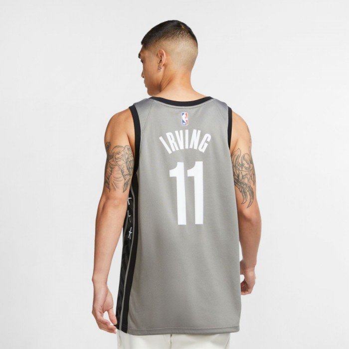 Maillot Kyrie Irving Nets Statement Edition 2020 dark steel grey/black/irving kyrie NBA image n°4