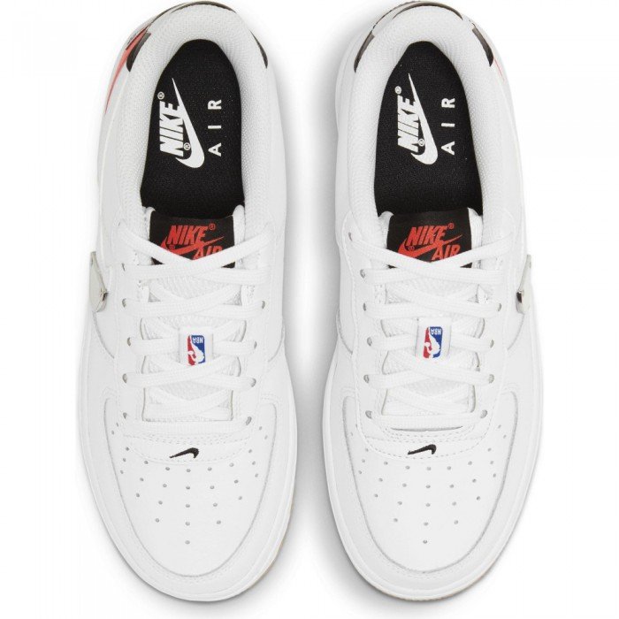 Nike Air Force 1 Enfant LV8 NBA white/white-bright crimson GS ...