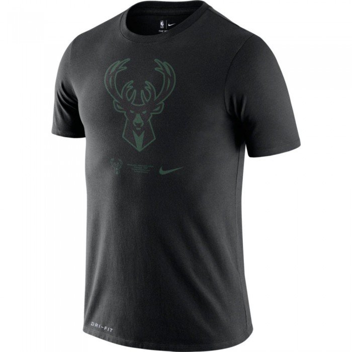T Shirt Nba Milwaukee Bucks Nike Logo Black Basket4ballers