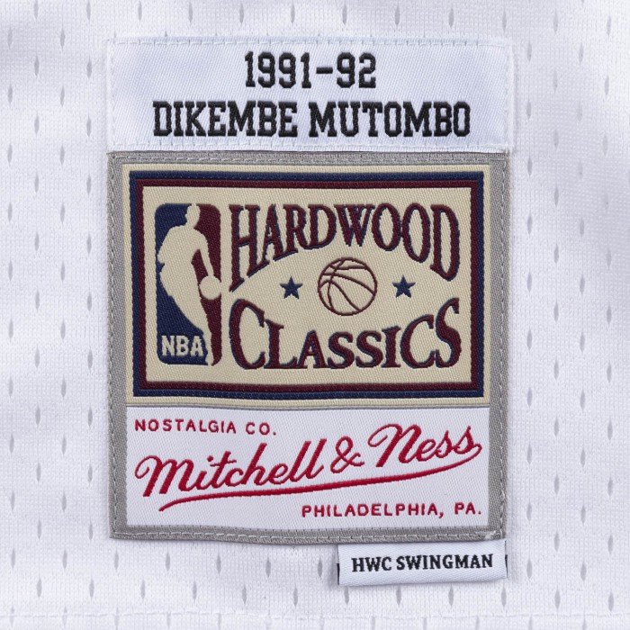 Mitchell & Ness Denver Nuggets 1991-92 Dikembe Mutombo Swingman Jersey White
