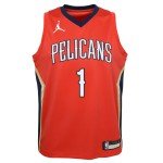 Color Rouge du produit Maillot NBA Enfant Statement New Orleans Pelicans...